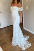 My measurements measured on their size chart as: XS bust-XS waist-Medium hips&.I ordered this dress in a small and it fit absolutely perfectly and no alternations are needed. My first impression was the material and quality of the dress overall was so much better than expected for an under $200 wedding dress. It is very flattering and comfortable. I tried on 3 Lulus dresses and chose this one for my June elopement. - Jenna S.