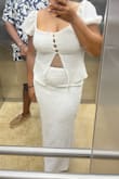 Purchased this for my vacation. The outfit was nice and breezy for the hot weather days. It fit nicely and looked good too. The only negative thing I can think about is if you're a busty girl, make sure to get some boob tape or something to hold up the girls (if that's the look you're going for). There wasn't much support for the girls. Other than that, it was great! - Nigeria R.