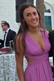 This was a perfect dress for a formal wedding by the beach. I typically wear an XS, but it was too tight around my waist and chest, so I reordered it in a S and it was the perfect fit. I paired it with Gold jewelry. I received so many compliments. - Eleni K.