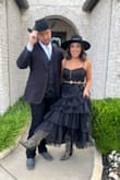 This dress was everything I had hoped for and more! I wore this to the ACM awards and got SO many compliments on it. I purchased a size medium. I am about 5"-3" and 135lbs, and it was literally the most perfect fit. Adjustable straps were great. I did wear cowboy boots with a heel and it just barely touched the floor. I hope I have somewhere else to wear this dress because it is absolutely perfect. - Kristina F.