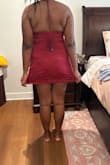 I wanted this dress so badly. I took a chance and ordered and XL. I'll be returning it. It will definitely look amazing on a smaller frame and smaller chest size. I do not advise this dress to anyone bigger than a C cup. It is also very short. Barely covers my butt. - Christine N.