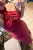 Bought this dress for a Wedding rehearsal dinner. This dress fits so well, especially if you have an hourglass figure. By FAR my most favorite dress I have ever purchased!! (didn't get any full body pics sadly) - Brenna W.