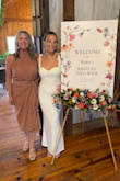 Wore this for my daughter's bridal shower in April. It was flattering and sophisticated. Great color and fit. I was running around a lot, and everything stayed in place. Comfortable and stylish. The wrap style is so flattering when you have a little pouch. - Donna B.