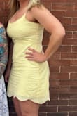 Wore for my son's graduation. I wish there was a little stretch to it, but overall it was super comfy. - Ashley S.