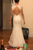Ordered this dress as a potential wedding dress. Absolutely LOVED the open back, and it makes your butt look amazing. However the front is kind of lackluster, wish the straps were thinner. Fit is perfect, just a tiny little bit long even with heels. The quality is wonderful as always with Lulu's. - Wendan L.