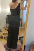 I love this dress; it's very flattering and smooths out my "rectangle" body shape. After looking through the photos in the review section, I noticed it looked great on everyone, and it did for me too. I was torn between the Small and Medium sizes, but I ultimately went with Medium since I have a wider waist and hips than most people my height. The dress could have been a bit more fitted in the bust area where it felt slightly loose, but overall, the fit was good. I wouldn't size down, though, as I think the Small would have been too tight around my waist and hips. The length was just right with my 1'' heels. The dress touches the floor, so it might be a little too long without heels. I would definitely recommend this dress! It's super versatile, and the fabric has a bit of stretch, which makes it a great choice if you can't get it tailored to your exact measurements. I think it could suit almost everyone. Go for it! - Florence R.