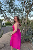 This dress exceeded my expectations! I purchased it for my best friends "Pink & Purple" night on her bachelorette. It fits me perfectly! I plan on wearing it again on my family's upcoming vacation. Great summer dress! - Emmerson D.