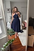 Really nice and expensive looking dress, the bust is a tad small,  but I wouldn't size up - Madeleine F.