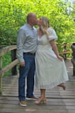 This was the perfect tea length dress with a sweetheart neckline. I wore it for our small Elopement at the courthouse. - Marilla W.