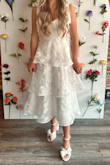Loved this dress for my bridal shower! Mine did come with a small tear in the side of the waist, but wasn't noticeable. Runs pretty true to size! - Rylee K.