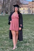 I love the fit of this dress and the color! Can't wait to wear it for graduation! - Logan B.
