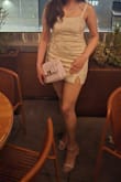 I got this dress last minute for my birthday, and I absolutely love it! Fits very well, I'd say it's true to size. I'm usually a size S and sometimes M for really tight dresses. But I got this in S and it fit well. I love the texture and the gold on the dress, makes for a really good glam night outfit! Highly recommend! - Mukta D.