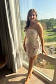 Got lots of compliments on this dress! I was self conscious because I have a hard time finding dresses that fit me due to being 5'1, but I had at least 5 people compliment the dress and how it fit. - Allyson P.