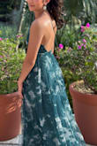 Absolutely loved this dress! Wore it to a summer wedding in Mexico and felt fabulous! It got maaaaany compliments, and my cousin liked it so much she borrowed it to wear to another wedding.
My only cons were that I had to have it hemmed as it was too long, and I was stepping on it even with heels, and it did not fit as well over my small chest. When I sat down, the cups would fold out a bit and look unflattering. I should have had this altered. Also, the color is a bit darker and more contrasty in person compared to the model photo, but this wasn't too big of a deal.
Overall, a stunner! But expect to need to take it in for alterations if you're on the small/petite side. - Kayla G.