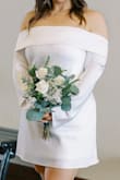 Crossed my fingers and hoped this would be my last-minute elopement dress, and it fit perfectly!!! I'm very happy with the quality and the fit, and the way it is modest but still appealing. What a relief! - Shelbi G.