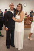 The dress ran a tiny bit small but i had ordered big and planned for it. I loved the way it fit. It was perfect for a court ceremony:) - Alex E.