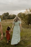 This dress was flattering even on my postpartum body. I have worn it for a few photoshoots now! - Amanda C.