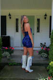 The prettiest dress! I wore it to a Megan Moroney concert, standing/sitting in line for hours, dancing, and sweating all night, but it was extremely comfortable. A couple sequins fell off, but nothing that was noticeable. I liked it enough to order, but truly fell in love with it once it was on. Worth every penny. - Alayna O.