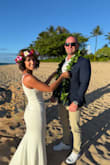 I had to shorten the dress in the front a few inches, but other than that, it was perfect for my Hawaiian beach wedding. - Faye M.