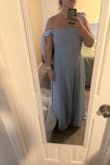 Pretty color, nice fabric, but the cut makes no sense. To start, the "tie shoulders" is just a bow - it's not functional so you can't adjust the straps. The straps themselves aren't proportionate to the rest of the dress - everything else fits perfectly, but the straps are so long they won't stay up. They're also too widely set (and I have broad shoulders, so that's saying something). Even after getting the dress tailored, the straps won't stay up. If I had the luxury of time and could return, I definitely would have. - Katie S.