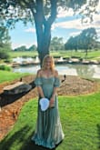 I told myself I wouldn't buy this dress unless it was cheaper, then it went on sale, and I hit order. I have not regretted it. The only thing I would say negatively. It needs to be hemmed. Even with heels, it was still very long. - Amanda W.