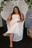 This dress is absolutely beautiful! Wore for my bridal shower and felt so beautiful in it. My only complaint is that it is slightly see through & there was extra fabric in the boob area so when i bent over I had to be mindful of the girls showing more than I'd like. Other than that, loved this dress so much! - Kaitlyn C.
