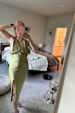 This dress is beautiful. The color is glorious. The fabric and overall fit are gorgeous and flattering. It feels high quality and drapes beautifully. However, the bust is MASSIVE , even for someone with a fuller chest. I'm typically a 30D and the rest of the dress fits perfectly, but the top is noticeably oversized and gaps if I'm not careful. If you're smaller in the chest, you may need to tailor it or size down if possible. The bust is a mess. I have no idea what whacky proportions Lulus is going for here. I read the reviews and sized down, but this has to be a joke. I admit I have shorter torso, but this is ridiculous! - Michala W.