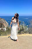 I bought this dress for my mini getaway to Catalina Island with my husband. I received so many compliments! The dress is true to size. I loved how it fit and can we talk about the the quality! Great price for such a beautiful full dress it looks so much more expensive in person. - Maria M.