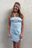 This was perfect for the summer wedding I attended. I always get nervous about strapless dresses but this one didn't slip even one time all night while I was dancing. I got so many compliments & loved the way it looked! I can't wait to wear it again! - Liz S.