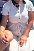 This dress is a summer dream! The beige linen fabric is light and breathable, making it perfect for warm days, and the size M fits beautifully with a flattering silhouette. The button-front design adds a touch of elegance, and it's so comfortable to wear. Highly recommend for a chic, effortless look! - Ruth W.