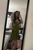 Stunning, but short! definitely not to my fingertips. I am 5'7 and this is on the border of too short. I would be cautious if you're taller than I am. Otherwise, love this dress! - Brooklynn W.