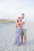 This dress was exactly everything I wanted for our family beach pics.  The quality is top notch.  It's double-lined and almost like a heavy linen material, so it doesn't cling weirdly and is nice and flowy.  It also has pockets.  I'm 5'7" and it came a bit above my ankle, but I expected for my height as all maxi dresses fit on me.  The tie-front at the bust is great for supporting larger-busted women.  I wore the sticky-boobs with it as the back is cut out, and the cutouts in the back are very flattering.  Rich blue color just as pictured.  The ties are very adjustable, so this is helpful for women of all bust sizes. - Leah S.