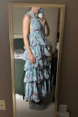 The elastic band that wraps around the back leaves a little too much breathing room for my comfort. It's a cute dress, but I'm not sure I'd wear it to a wedding where I plan to dance. - Kaylee P.