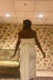 The dress is beautiful and got me so many compliments. To look like the picture, I could've gotten a medium, but because I have small boobs and didn't want to alter the top, I got a small. That's why it's more bodycon on me - Debbie L.