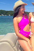 I had to reorder a size small and get a medium because it squeezed on the hip and butt too much in the small but the medium fit perfectly! I loved it so much for the bachelorette trip I went on! - Sarah S.
