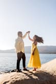 It was so pretty and comfortable to wear! I went biking in it and even got engaged in it! the pictures turned out amazing and the dress was the perfect color in golden hour! Great quality! - Riddhi P.