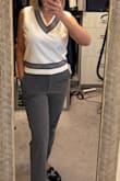 I was a bit hesitant on the sizing since it looked a little boxy in the pics, but I went with my regular size M and loved it! It's super cute and fit me perfectly, not too big, not too small. It's one of my favorite items in my closet right now! - Vanesa