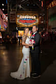 This dress fit perfectly and was exactly what I was looking for my Vegas wedding. Especially for the price! I wish the straps were a little better, but they are adjustable, so that's nice. My friend added the butterflies for a little personal touch. - Rebecca B.