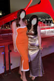 This dress is FAB. It's true to size, gorgeous color, so comfortable and flattering, mildly stretchy but with a thick material that doesn't cling or squeeze. It was perfect for my event, and the dress received so many compliments. I honestly can't wait to wear it again, and I would absolutely recommend. - Amanda B.