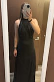 I ordered this dress for a wedding that I'm a bridesmaid in. It is perfect for the wedding and it's a dress I can save to wear for other events as well. It is a slim fit so order true to size if you want a tighter fit or order a size up if you don't want it to fit snug. I also will have to the dress hemmed because it's really long, even with heels on. But other than that, it's perfect! - Stasia G.