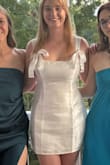 I wore this to my Bach party and it far exceeded my expectations! I was worried that this dress would be see-through or too short, but it was not at all. I felt GORGEOUS in this dress and got so many compliments! I couldn't have picked a better dress for my bachelorette party! - Helena R.
