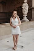 Wore this for my engagement photos at city hall, and it worked out perfectly! Fit like a glove, though I did need to wear a push up bra to fully fill out the top, so something to keep in mind for people who are smaller chested. Love the dress and hope I have an excuse to wear it again, would highly recommend! - Alexis W.