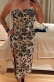 I purchased this dress with the intent of it fitting good according to the size chart. I have hip dips, so I wasn't worried about the inflexible fit. Before trying on the dress, I noticed there was a tear on the front part where the slit was. POOR inspection prior to sending something I thought was high quality. They sent me a dress that was torn!!! I tried it on and it would've fit perfectly, but now I can't exchange the dress for the same size nor return it. Do NOT purchase this item. Any other purchases are questionable now. - Daisy P.