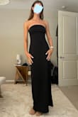 Love it! I was looking for a dress that could be worn to multiple events- mil ball + wedding, and this was it! classic and timeless! I wish it were 1-2 inches longer, but I am 6ft so that's always an issue. - Anna V.