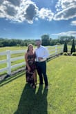 I have this dress in the floral blue and am obsessed with it. I had to order it in the maroon as well! It's my favorite wedding guest dress. Made well, true to size and gorgeous! 100/10 can't recommend it enough! - Kasey L.