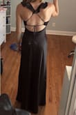 I was looking for a black tie wedding guest dress that wasn't going to be super expensive, and this was a great purchase! The material is nice and it fits well. As someone who is also on the taller side, the length worked. I'd definitely recommend it if you are looking for something simple but reliable - Jessica D.