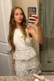 Fits well. Very sweet and flattering dress. It is a little itchy. - Chloe B.