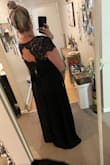 Absolutely love this dress! It is extremely comfortable and so flattering. The lace detail is such a cute added touch! I am tall (almost 6 foot) and the dress still touches the floor and doesn't land at an awkward ankle length! I do have a smaller chest, so if you are large chested I'm unsure if the fit will be as good, but I'm OBSESSED! Wish the color selection was a bit bigger, but black is my go to anyway. - Katelyn D.