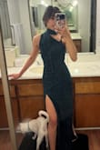 Love the fit!! I initially bought XXS, which fits me, but it's a bit tight. I'm afraid I won't be able to enjoy food lol. So I exchanged it with XS, which fits better to my liking! Photo with cat is the XXS. The other one is the XS - Nona S.
