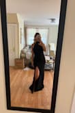 LOVED this dress! It was perfect for a black tie wedding- my fiancé was a groomsman and had to wear all black, and I was able to still match him perfectly! The dress fit so well, and the cut of it was so unique. I received so many compliments! Shaped my body very nicely according to my bridesmaid girlies. Best part, didn't have to adjust it at all while out on the dance floor. So perfect! May even re-wear to future events. - Emily W.